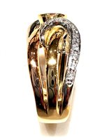 Anneau Sommer Femme Anni '80 in Or jaune Rubino 0.40 Ct RUB CT 0.40 DIA CT 0.12 VS1/G - RUB CT 0.40 DIA CT 0.12 VS1/G